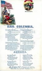07x121.14 - Hail Columbia and America with seal of Minnesota, Civil War Songs from Winterthur's Magnus Collection